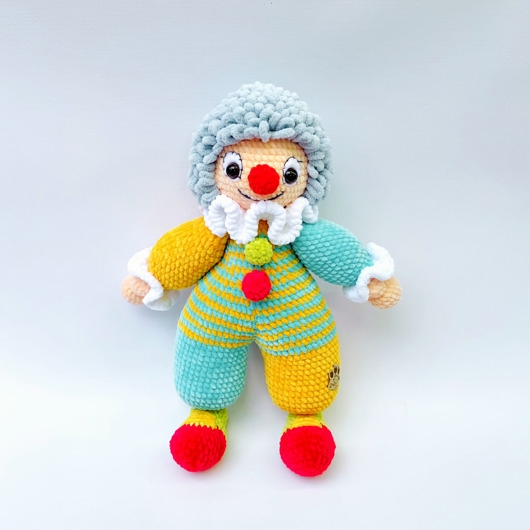 Image of kolorowy klaun przytulanka