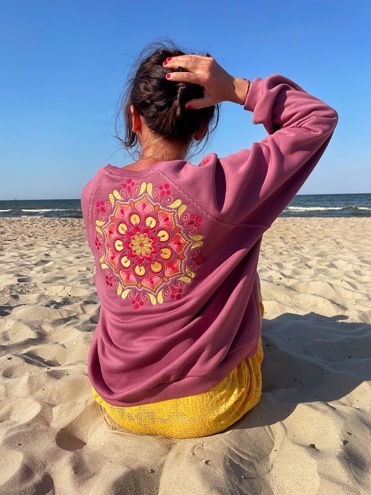 Image of Bluza z haftem - Indian Rose Mandala