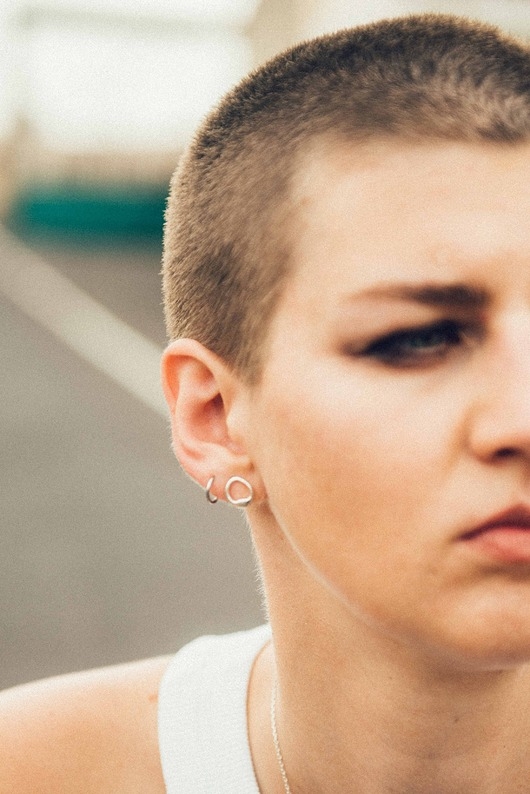 Image of Pakamera SMOOTH midi/ silver earrings