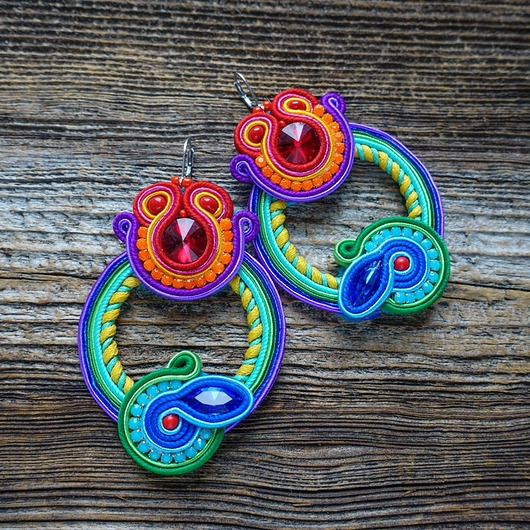 Image of Pakamera Gigi- duże i etniczne kolczyki soutache
