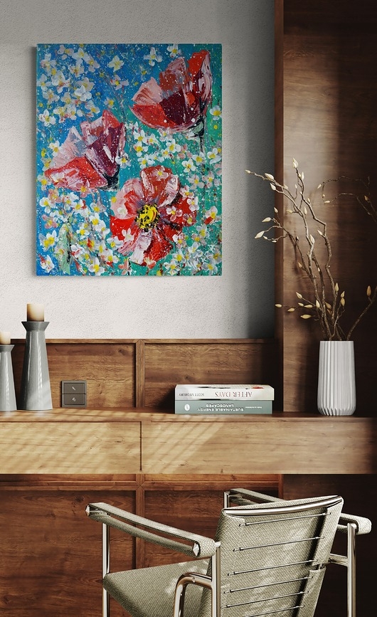 Image of Pakamera Giclee Maki na niebieskim tle