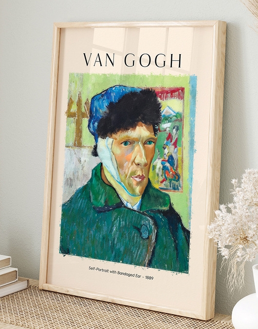 Image of Plakat Reprodukcja Vincent van Gogh - Autoportret z zabandażowanym uchem
