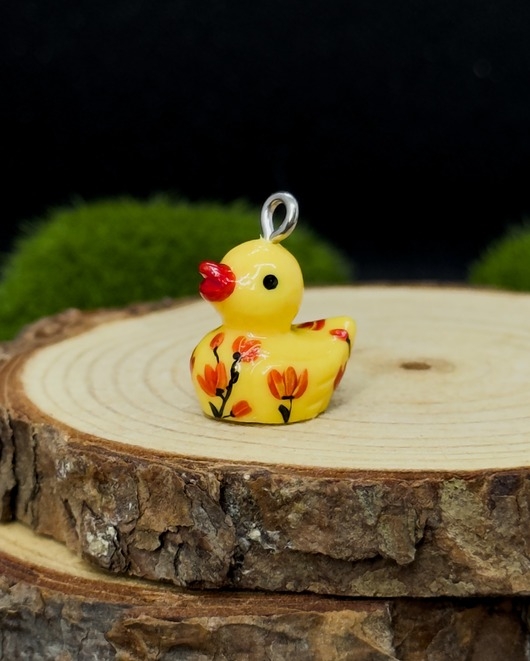 Image of Pakamera Wisiorek z mini zwierzątkami, wisiorek kaczka, zawieszka kaczka