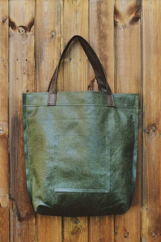 Image of Pakamera Torba Mr.m Vintage green skóra naturalna