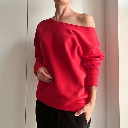 Image of Pakamera Czerwona Oversize Bluza Max