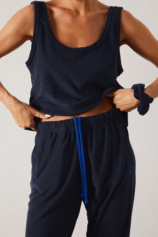 Image of Pakamera Top frotte navy