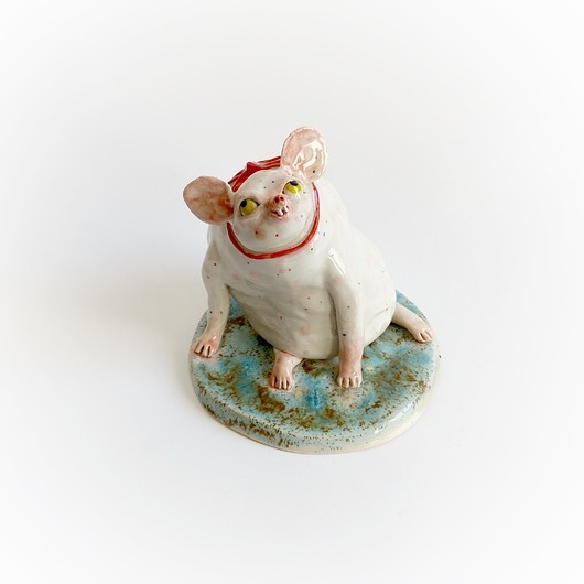 Image of Pakamera Figurka myszki, Myszka ceramiczna