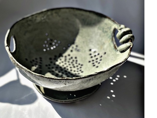 Image of Pakamera Ceramiczny durszlak z podstawką