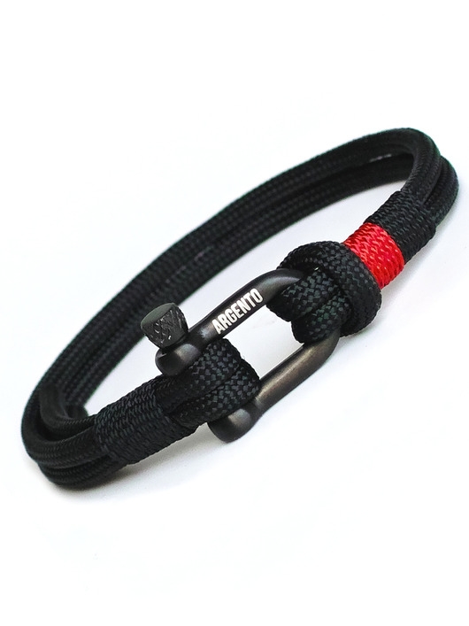 Image of Pakamera Bransoletka szekla męska paracord ArgentoMen