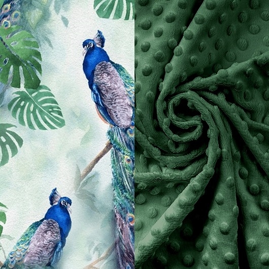 Image of Pakamera WYJĄTKOWY koc _ narzuta _ PAWIE _ 155x200 cm