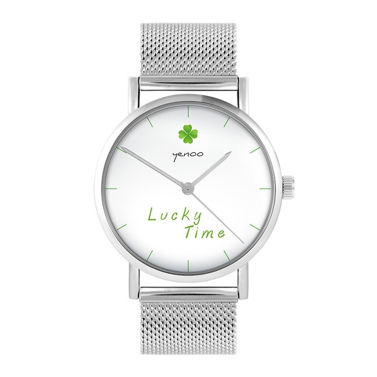 Image of Pakamera Zegarek - Lucky time - bransoleta mesh