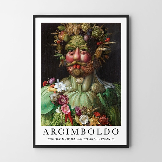 Image of Pakamera Plakat Arcimboldo WARZYWA owoce sztuka