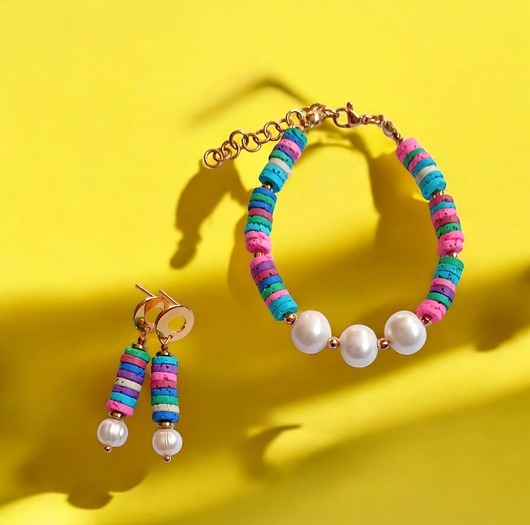 Image of Pakamera RAZEM TANIEJ! bransoletka i kolczyki SUMMER collection