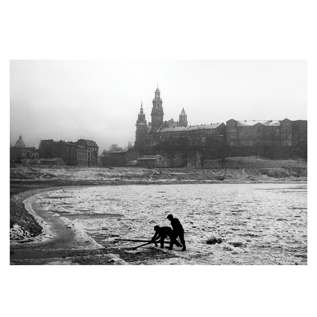 Image of Pakamera Kartka Premium - Vintage Kraków, Zamarznięta Wisła