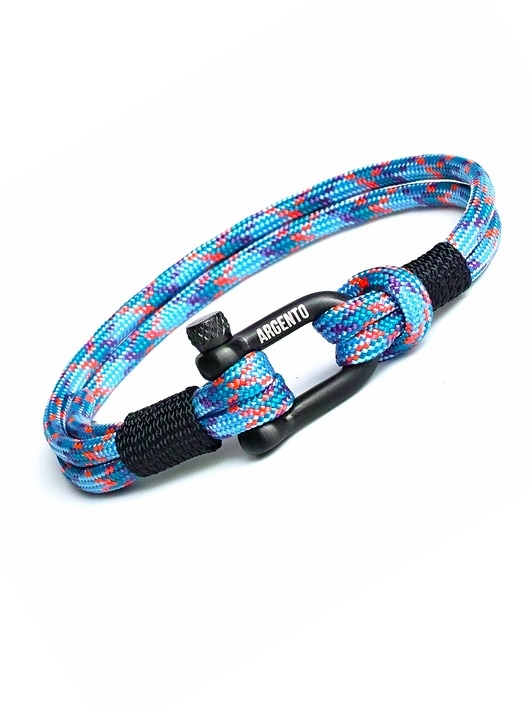 Image of Pakamera Bransoletka szekla męska paracord ArgentoMen