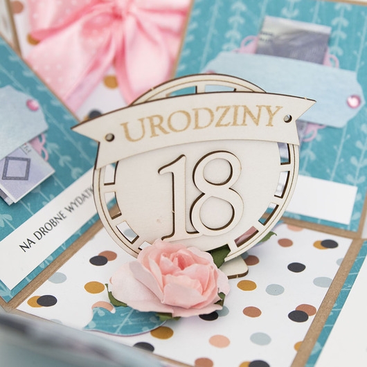 Image of Pakamera 18 urodziny, exploding box, kartka 3d osiemnastka
