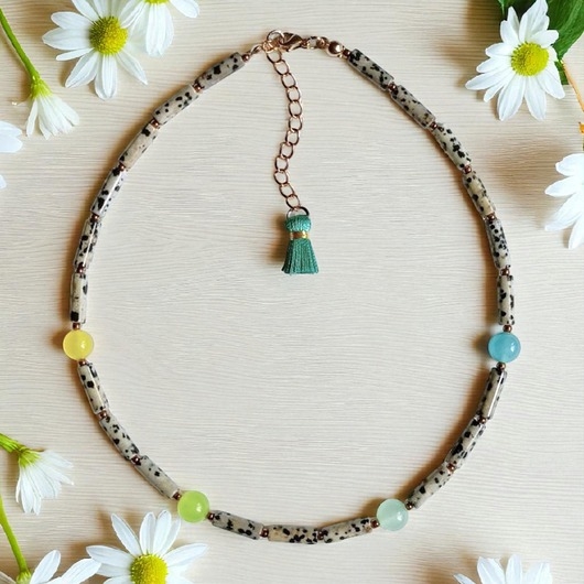 Image of Pakamera Choker : summer JASPER collection : jaspis i jadeit