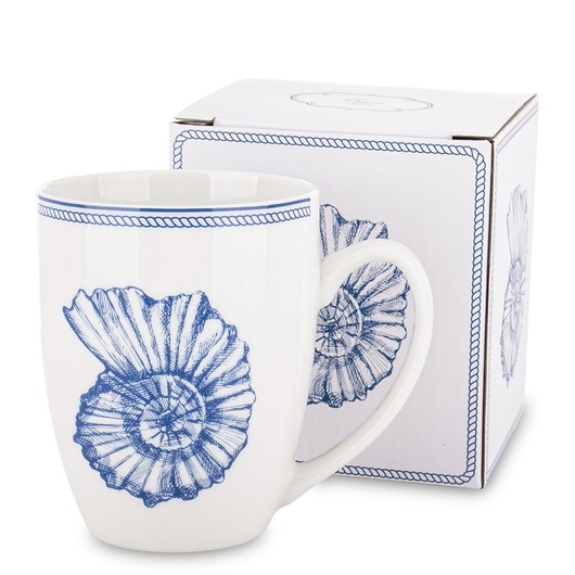 Image of Pakamera Kubek porcelanowy w pudełku 350 ml NAGAT - muszla