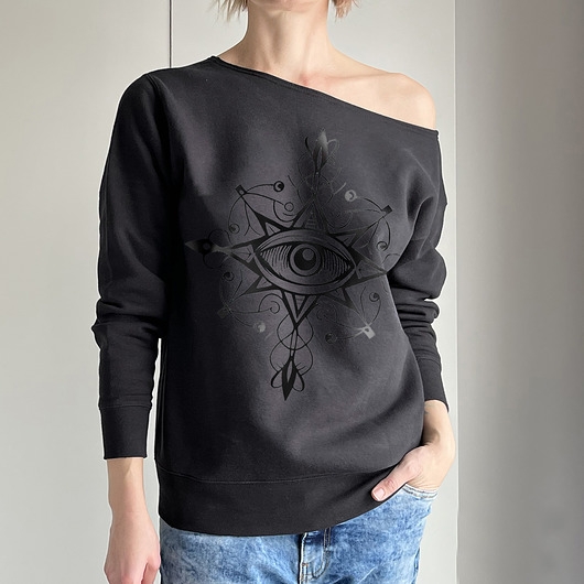 Image of Pakamera Gruby Oversize Oko Mandala Czarna Max Z