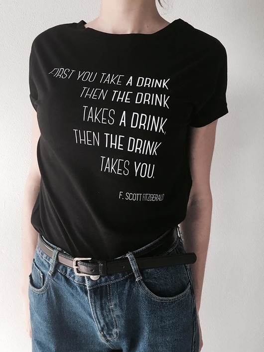 Image of Pakamera Koszulka z cytatem, Fitzgerald, The Drink