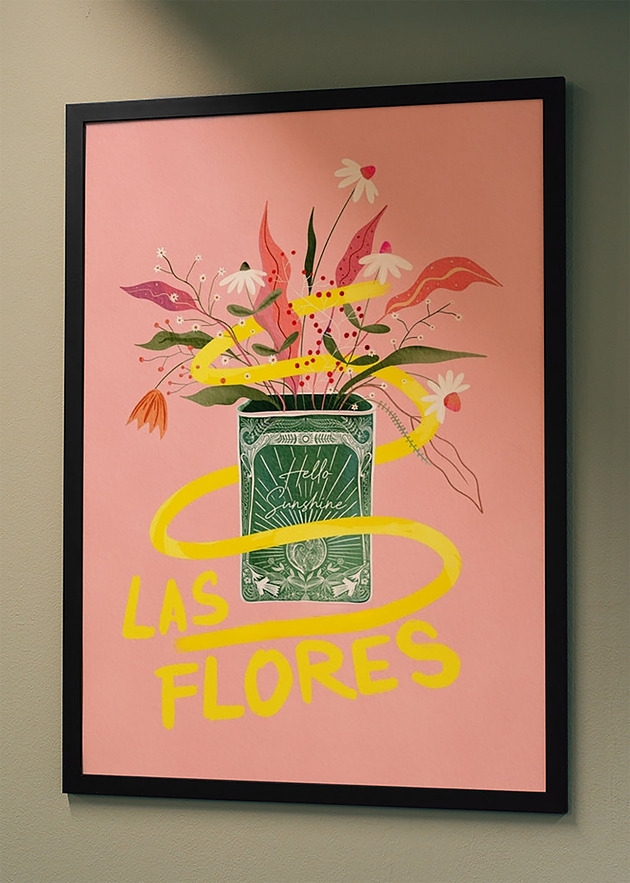 Image of Pakamera Plakat Las Flores kwiatowy vibe