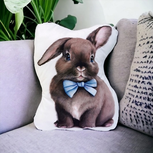 Image of Pakamera Poduszka królik przytulanka króliczek maskotka z królikiem