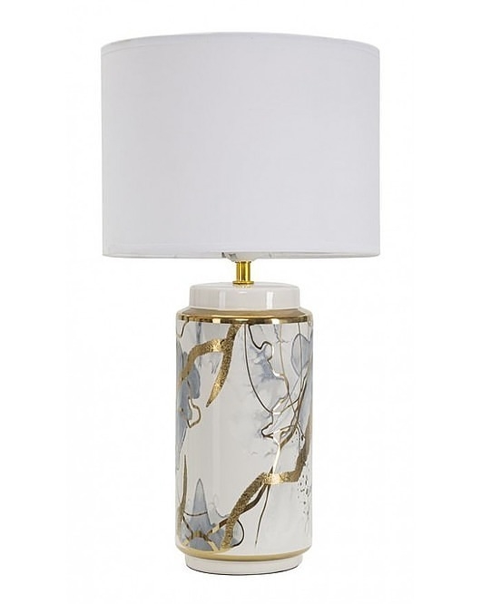 Image of Lampa Stołowa Lampa Stojąca Ceramiczna Glam Bianco