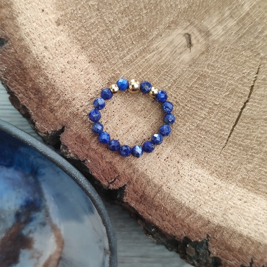 Image of Pakamera Pierścionek z lapis lazuli