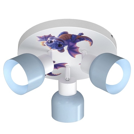 Image of Pakamera Dziecięca lampa sufitowa z nadrukiem laserowym led smok dinozaur E27 LED