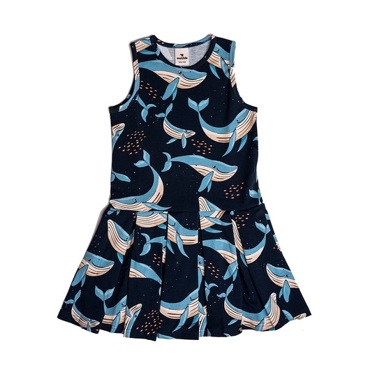 Image of Sukienka na ramiączka Granatowy Wieloryb