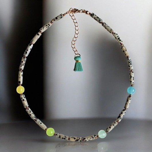 Image of Pakamera Choker : summer JASPER collection : jaspis i jadeit