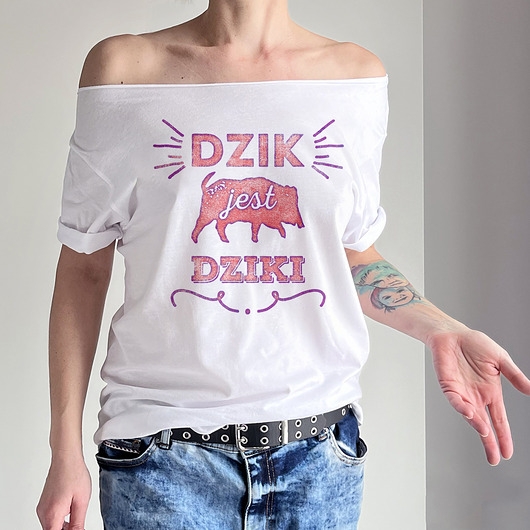Image of Pakamera Dzik jest dziki Biały Oversize