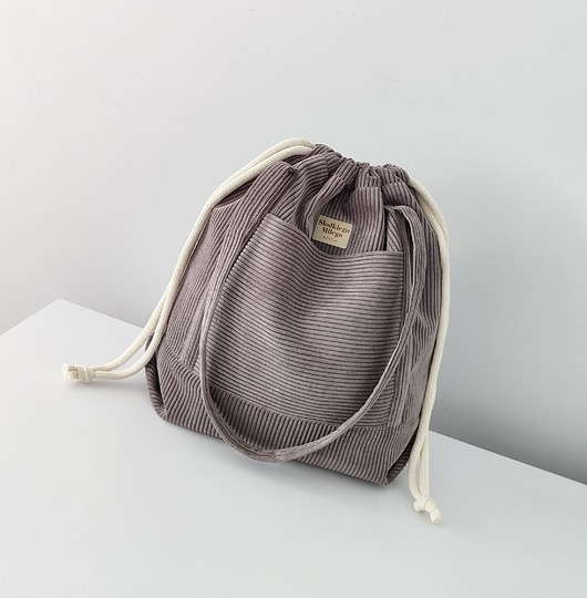 Image of Pakamera Torba SummerBag TAUPE-duża szarobrązowa torba sztruksowa