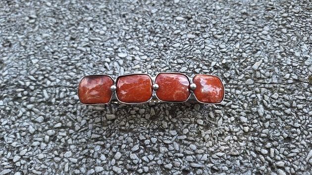 Image of Pakamera Ceglasta - klamra do włosów
