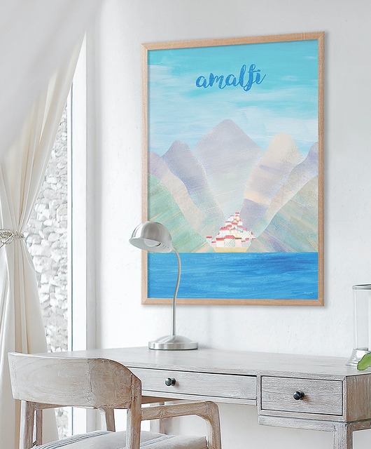 Image of Pakamera Amalfi - włoskie wybrzeże - plakat 50x70 cm