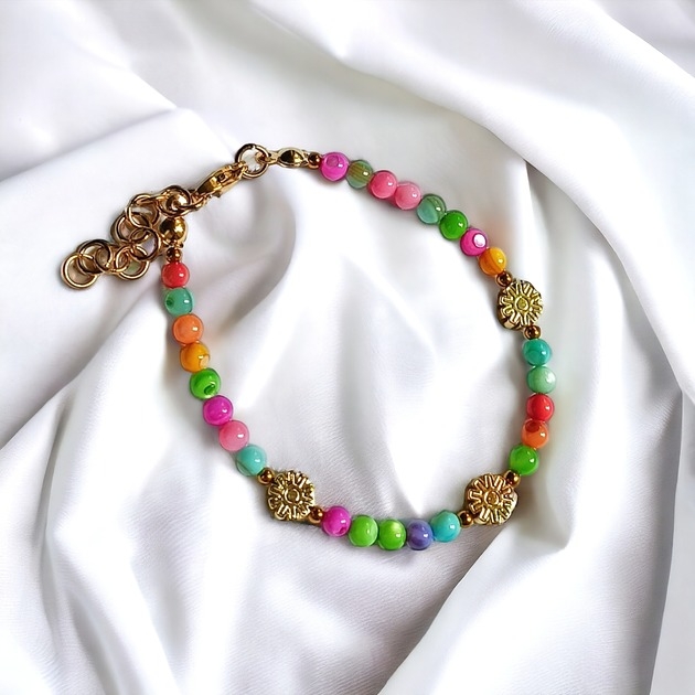 Image of Pakamera Bransoletka : summer collection :: kolorowa muszla, kwiatuszki