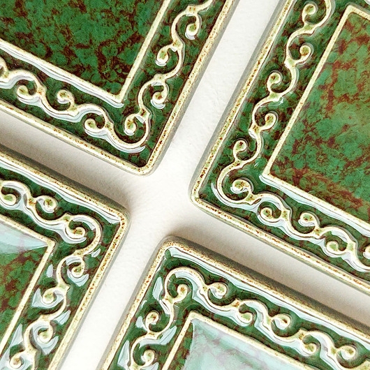 Image of Pakamera Kafle VIVACE zielonobrązowe, 5cm x 5cm