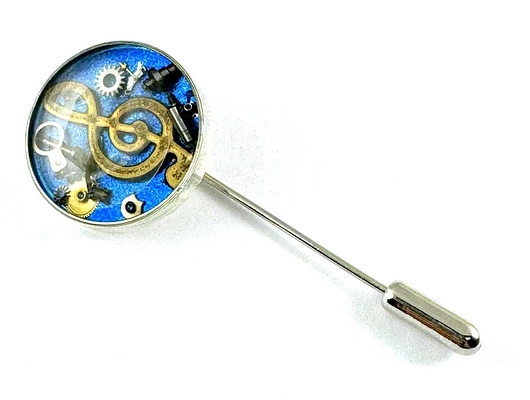 Image of Pakamera SZPILKA DO BUTONIERKI - Nutka (blue) - unikat