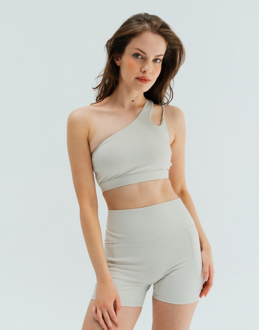 Image of Pakamera Stanik do jogi GLAM - creamy white