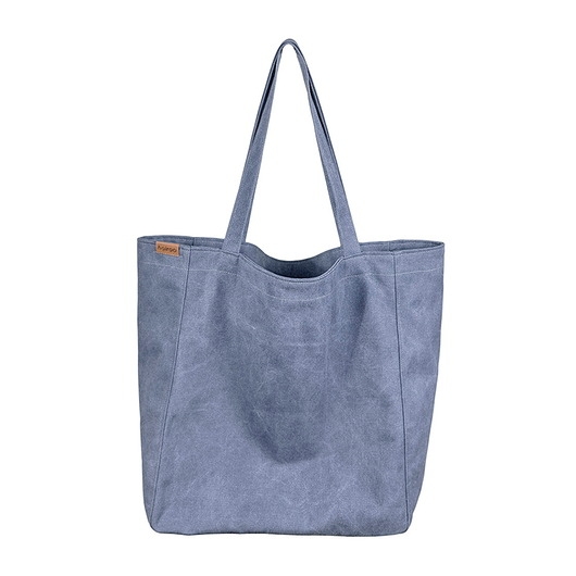Image of Pakamera Lazy bag torba ciemnoniebieska na zamek / vegan