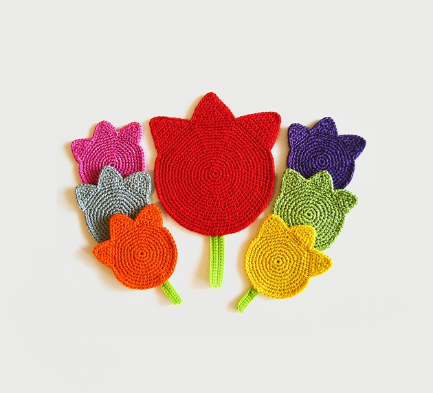 Image of Pakamera Podkładki pod kubek. Tulipany