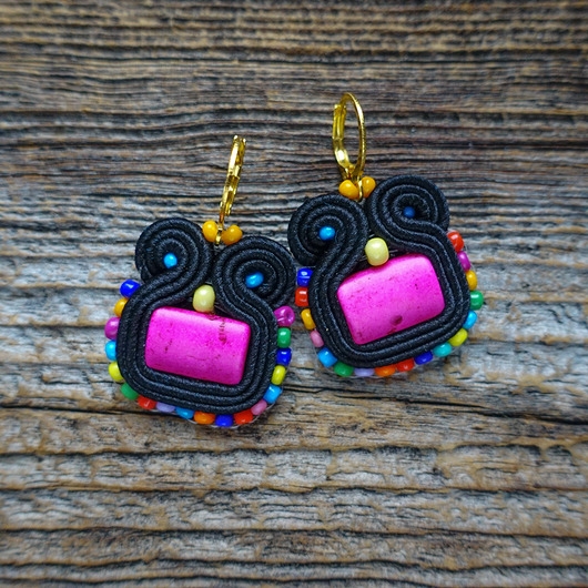 Image of Pakamera Kolorowe kolczyki soutache