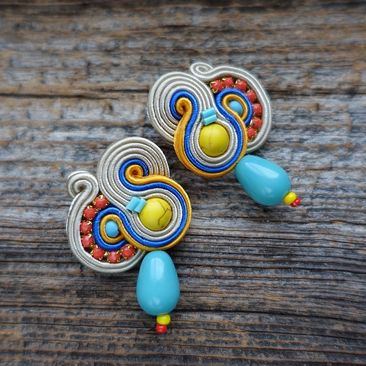 Image of Etniczne kolczyki soutache