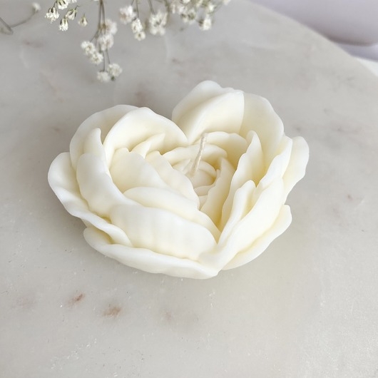 Image of Pakamera Świeca sojowa dekoracyjna Rose Heart 75x38mm