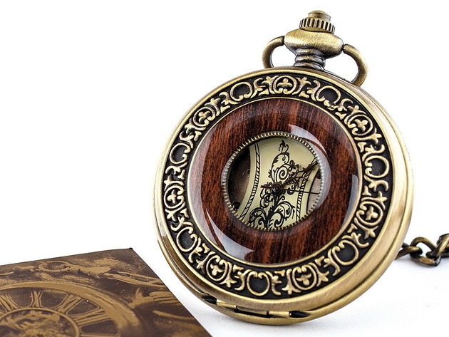 Image of Pakamera Elegancja w Drewnie II (kompas) - zegarek mechaniczny