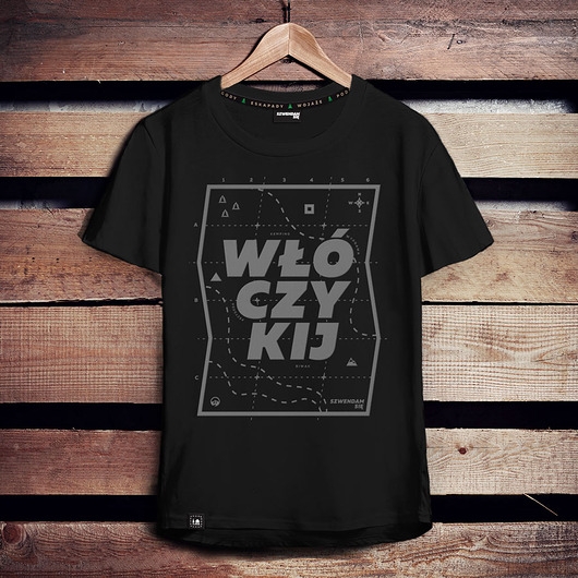 Image of Pakamera Koszulka męska WŁÓCZYKIJ czarna