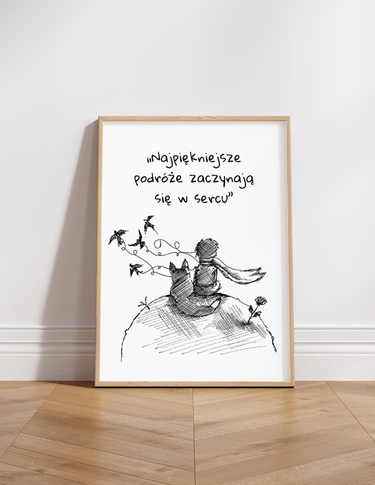 Image of Pakamera Plakat dziecięcy z cytatem - Mały Książe