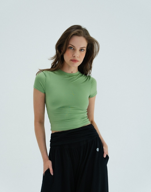 Image of Pakamera Koszulka sportowa do ćwiczeń TIMELESS - pistachio green