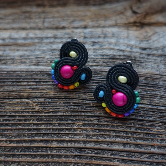 Image of Pakamera Kolorowe Lentinki- klipsy soutache