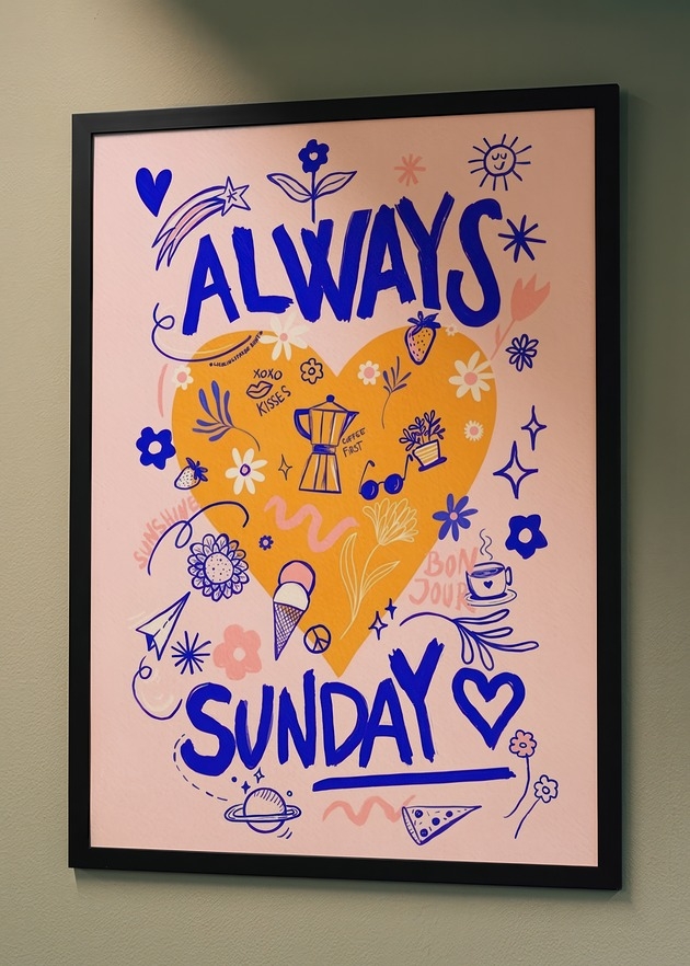 Image of Pakamera Plakat Always Sunday kolorowy chill